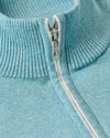 Desmond Plaited Cotton Blend 1/4 Zip Sweater in Mahalo by Johnnie-O
