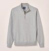 Desmond Plaited Cotton Blend 1/4 Zip Sweater in Pebble by Johnnie-O