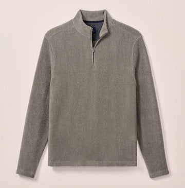 Dion Sherpa 1/4 Zip Pullover in Concrete by Johnnie-O