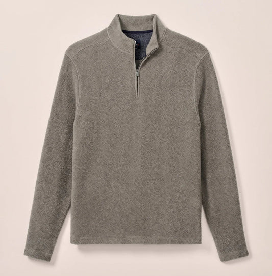 Dion Sherpa 1/4 Zip Pullover in Concrete by Johnnie-O
