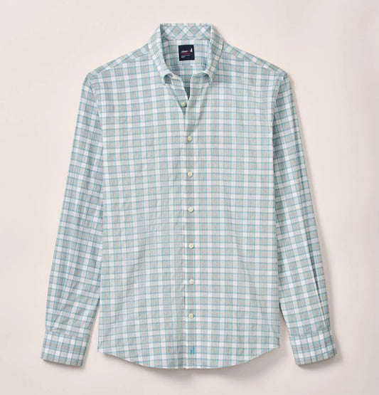 Gatlin Everyday Performance Button Down Shirt in Light Gray by Johnnie-O