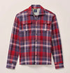 Gustaf Stretch Knit Flannel Lodge Shirt in Malibu Red by Johnnie-O