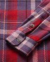 Gustaf Stretch Knit Flannel Lodge Shirt in Malibu Red by Johnnie-O