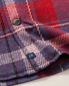 Gustaf Stretch Knit Flannel Lodge Shirt in Malibu Red by Johnnie-O