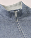Hanks Lightweight Textured 1/4 Zip Pullover in Navy by Johnnie-O