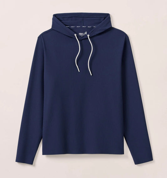 Hoppin Performance Drawstring Hoodie in Navy by Johnnie-O