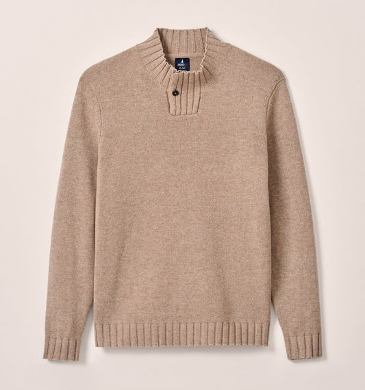 Innis Top Shelf Cashmere Blend Mockneck Sweater in Camel by Johnnie-O