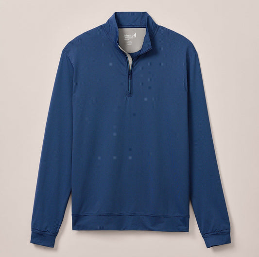 Jamie Jacquard Stretch 1/4-Zip Pullover in Navy Mahalo by Johnnie-O