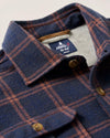 Judah Stretch Knit Flannel Lodge Shirt in Coffee by Johnnie-O