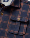 Judah Stretch Knit Flannel Lodge Shirt in Coffee by Johnnie-O