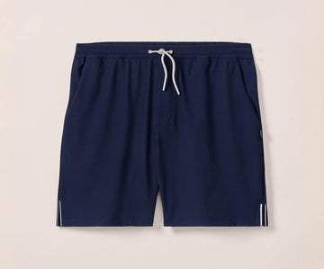 Jumpin Ribbed Knit Performance Shorts in Navy by Johnnie-O