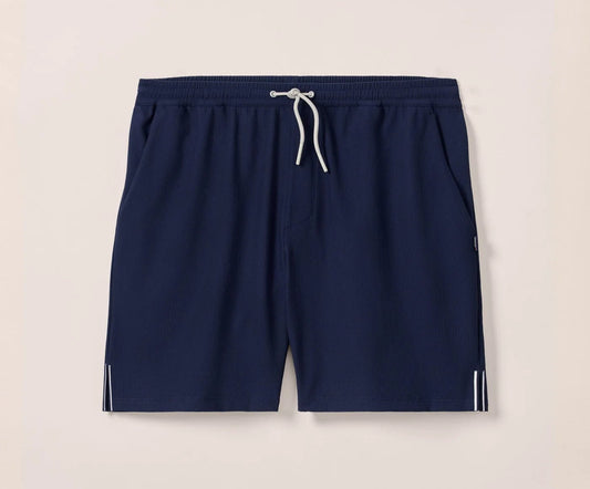 Jumpin Ribbed Knit Performance Shorts in Navy by Johnnie-O