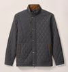 Juno Quilted Snap Jacket in Dark Gray by Johnnie-O