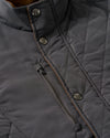 Juno Quilted Snap Jacket in Dark Gray by Johnnie-O