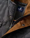 Juno Quilted Snap Jacket in Dark Gray by Johnnie-O