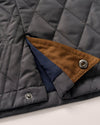 Juno Quilted Snap Jacket in Dark Gray by Johnnie-O