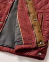 Juno Quilted Snap Jacket in Dark Maroon by Johnnie-O