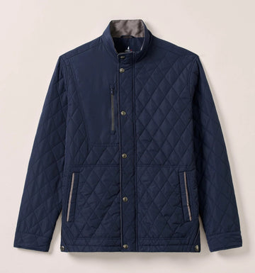 Juno Quilted Snap Jacket in Navy by Johnnie-O
