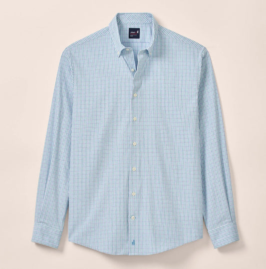 Koby Performance Button Up Shirt in Haze by Johnnie-O