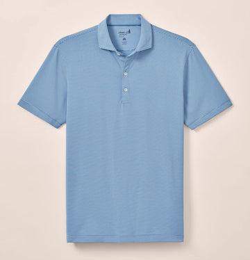 Lyndonn Stripe Performance Jersey Polo in Kona Lake by Johnnie-O