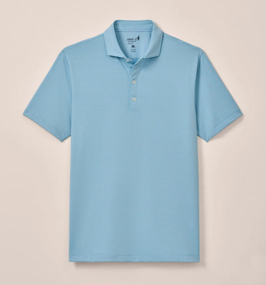 Lyndonn Stripe Performance Jersey Polo in Kona by Johnnie-O
