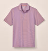 Lyndonn Stripe Performance Jersey Polo in Mango by Johnnie-O