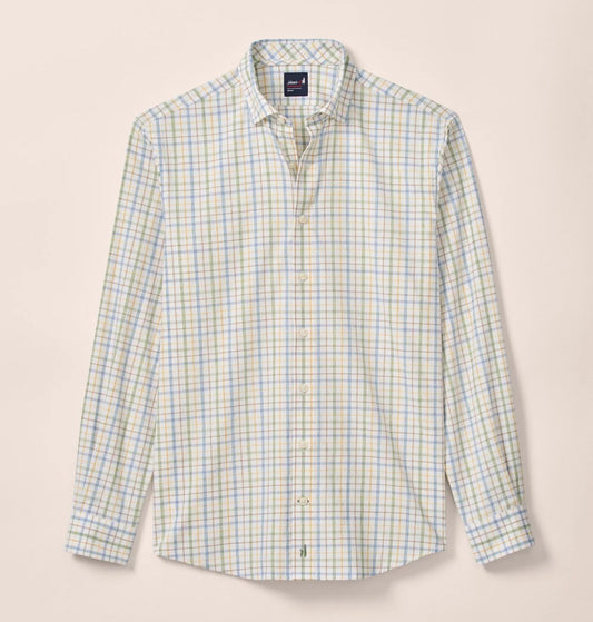 Maarten Everyday Performance Button Down Shirt in Moss by Johnnie-O