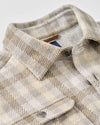 Marcelo Stretch Knit Flannel Lodge Shirt in Light Gray by Johnnie-O