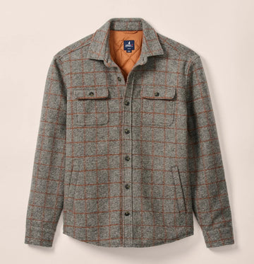 McDowell Wool Quilt-Lined Shacket in Charcoal by Johnnie-O
