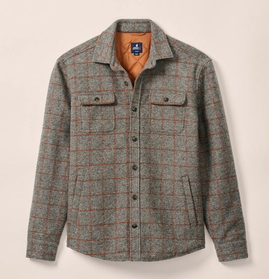McDowell Wool Quilt-Lined Shacket in Charcoal by Johnnie-O