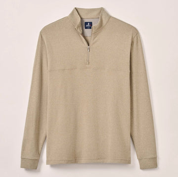 Mikey Performance 1/4 Zip Pullover in Almond by Johnnie-O
