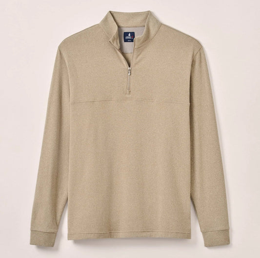 Mikey Performance 1/4 Zip Pullover in Almond by Johnnie-O