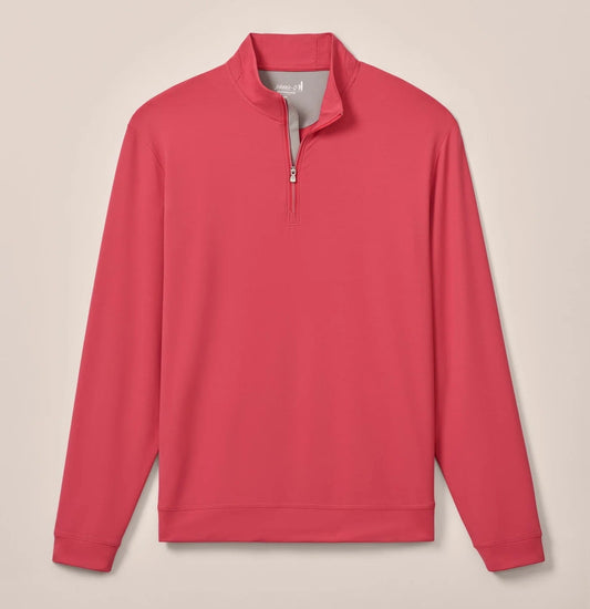 Motion Performance 1/4 Zip Pullover in Lobster by Johnnie-O
