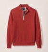 Niccolo Top Shelf Cashmere 1/4 Zip Sweater in Brick by Johnnie-O