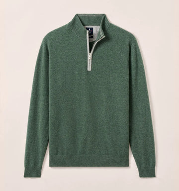 Niccolo Top Shelf Cashmere 1/4 Zip Sweater in Cyprus by Johnnie-O