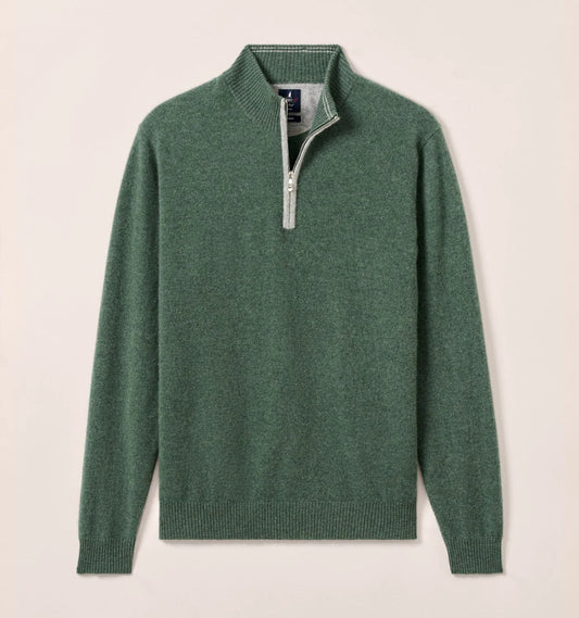 Niccolo Top Shelf Cashmere 1/4 Zip Sweater in Cyprus by Johnnie-O