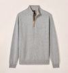 Niccolo Top Shelf Cashmere 1/4 Zip Sweater in Light Gray by Johnnie-O