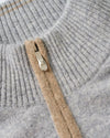 Niccolo Top Shelf Cashmere 1/4 Zip Sweater in Light Gray by Johnnie-O