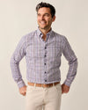 Adelson Natural Performance Button Down Shirt in Coffee by Johnnie-O