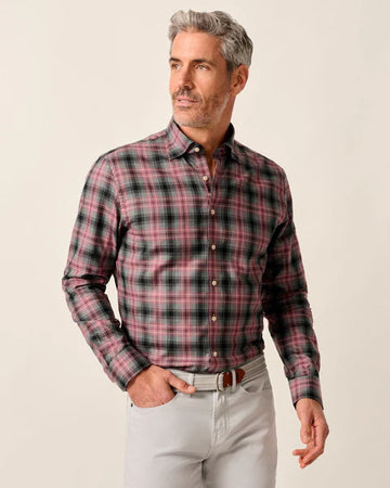 Angelos Top Shelf Button Down Shirt in Rosewood by Johnnie-O