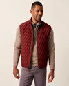 Belfry Quilted Puffer Vest in Dark Maroon by Johnnie-O