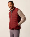 Belfry Quilted Puffer Vest in Dark Maroon by Johnnie-O
