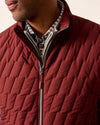 Belfry Quilted Puffer Vest in Dark Maroon by Johnnie-O