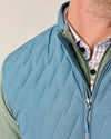 Belfry Quilted Puffer Vest in Mid Blue by Johnnie-O