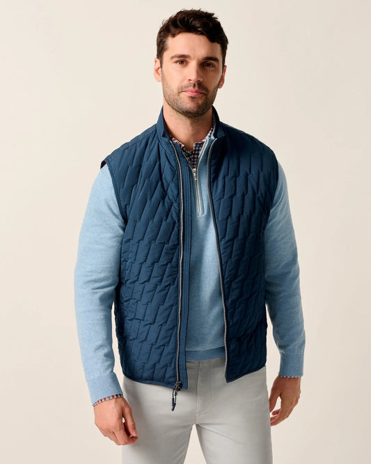 Belfry Quilted Puffer Vest in Space by Johnnie-O