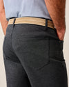 Burbank Stretch Knit 5-Pocket Pant in Charcoal by Johnnie-O