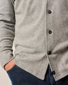 Carl Stretch Knit Flannel Lodge Shirt in Light Gray by Johnnie-O