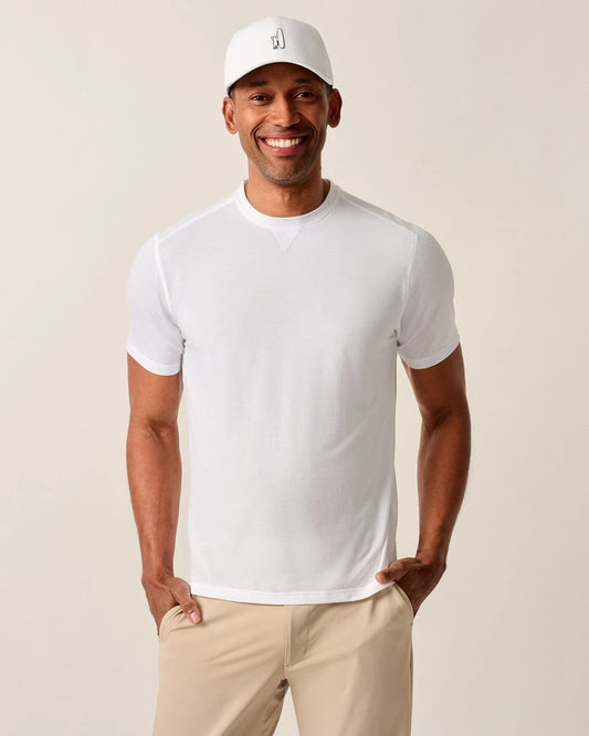 The Course Performance T-Shirt in White by Johnnie-O
