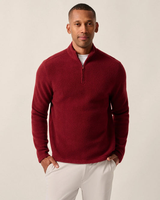 Dion Sherpa 1/4 Zip Pullover in Pinot by Johnnie-O
