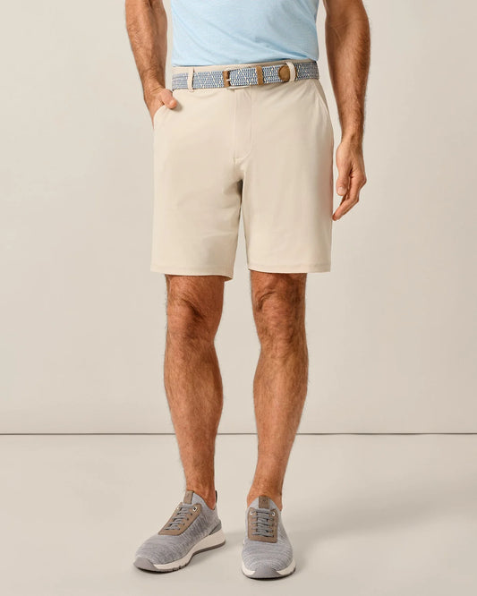 Fusion Knit Performance Pull-On Short in Stone by Johnnie-O